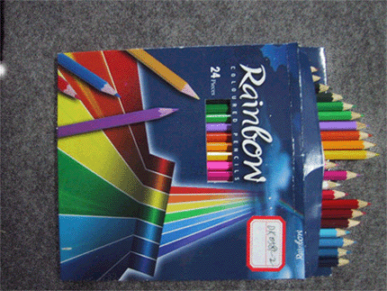 彩盒包装24色彩铅